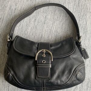Coach Soho Black Leather satchel shoulder bag. Like new condition.